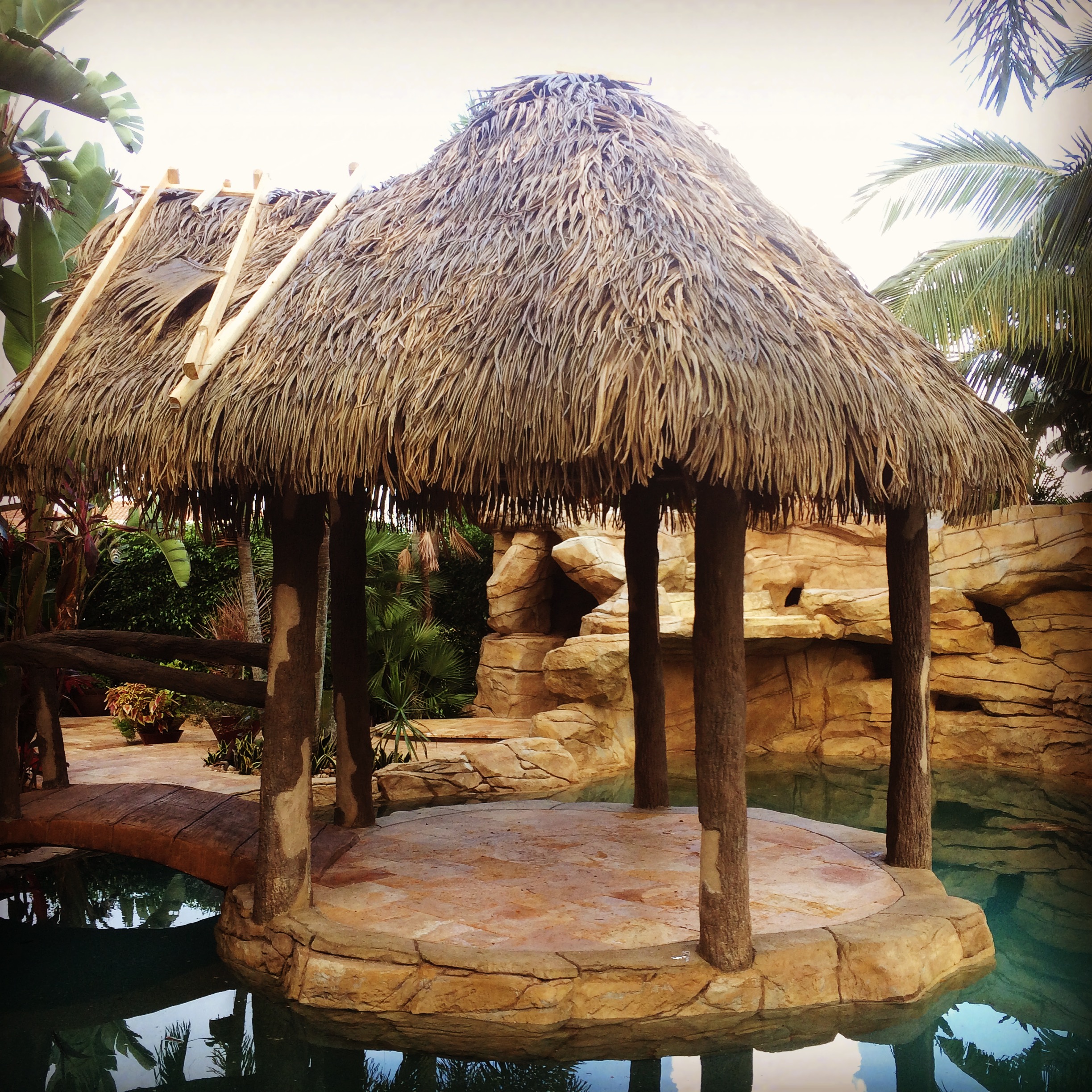 synthetic thatch hut