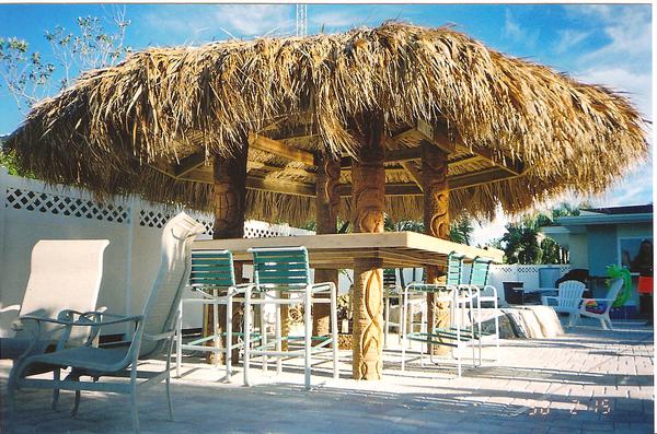 large tiki hut