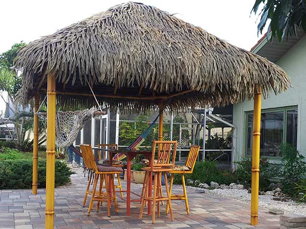 synthetic thatch oasis hut