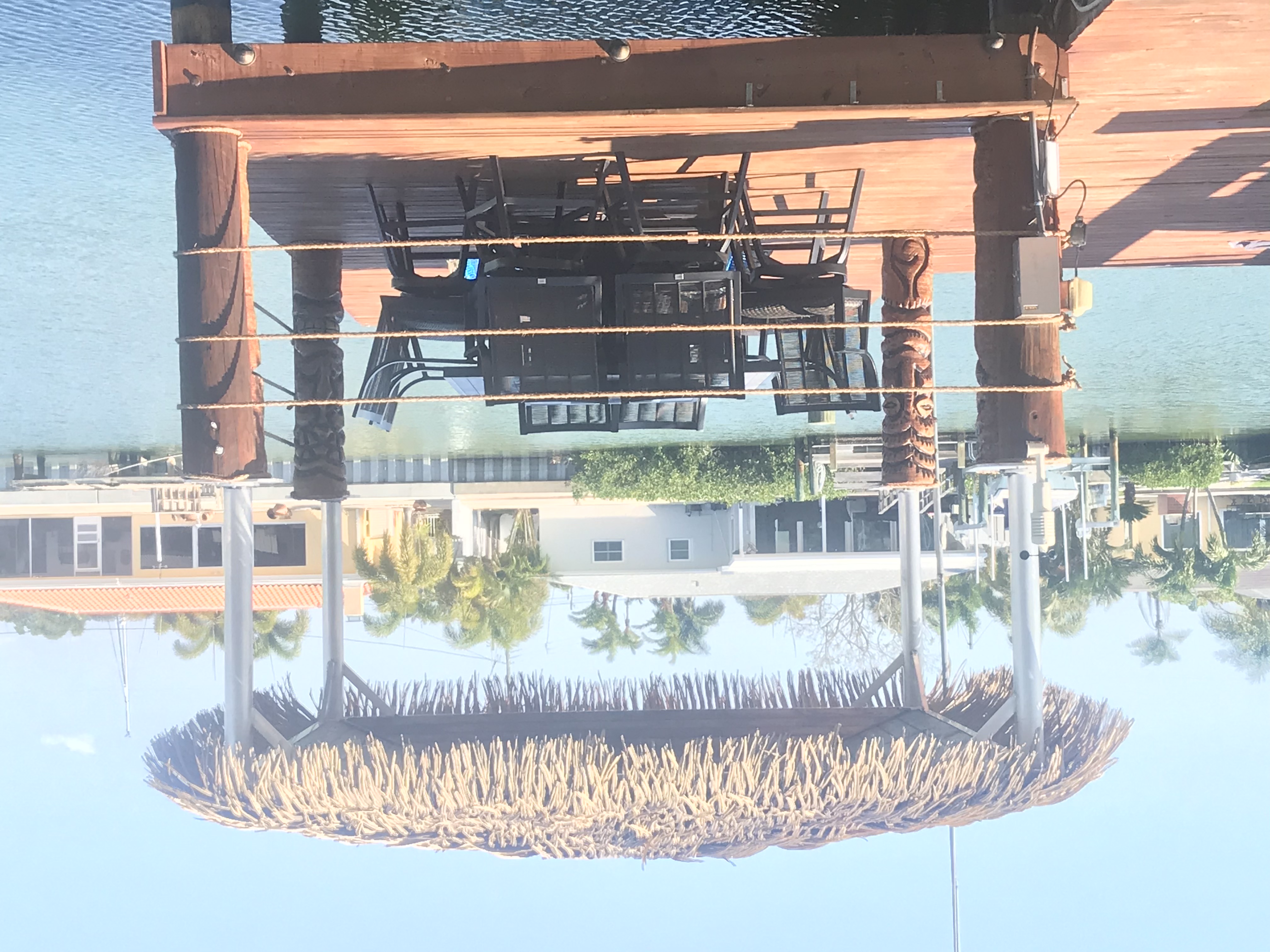 Large Round Tiki Hut Pavilion with Palm Thatch Roof